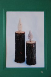 Holzkerzen klein