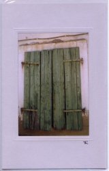 Grüner Fensterladen