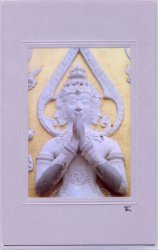 Weißer Buddha auf Gold