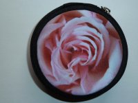 Geldbörse Rose rund 9x3cm