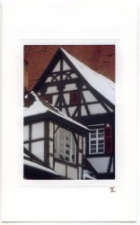 Fachwerk im Schnee