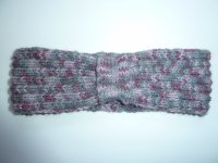 Stirnband rosa-grau gemustert