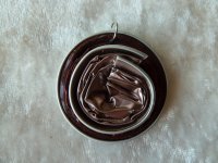 Anhänger Schnecke rosa-weinrot + silberne Kette